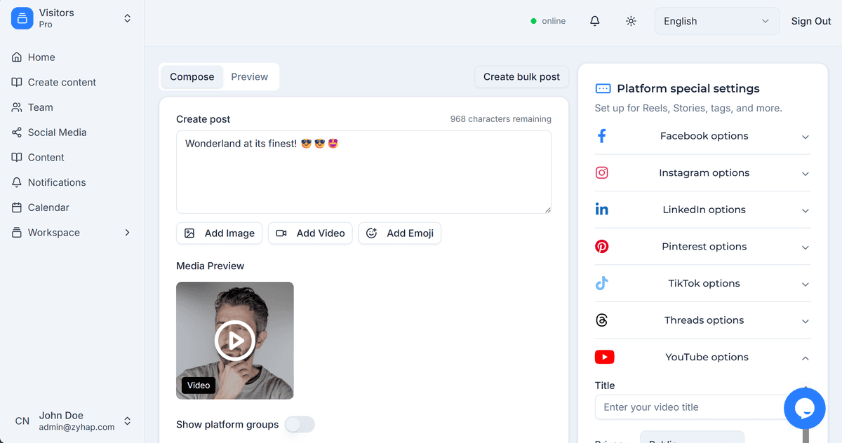 Create engaging social media content